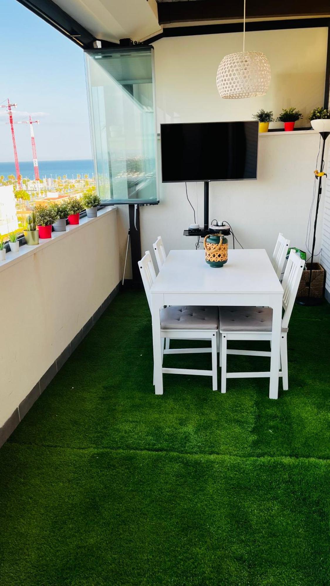 말라가 Atico Con Piscina Y Vistas Al Mar Habitat Litoral 아파트 외부 사진